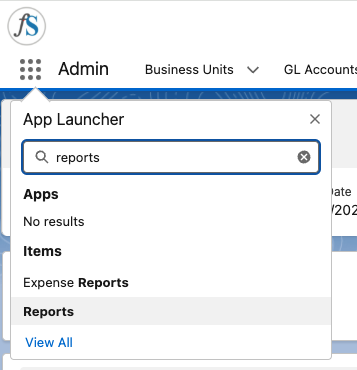 Searching for Reports in Salesforce