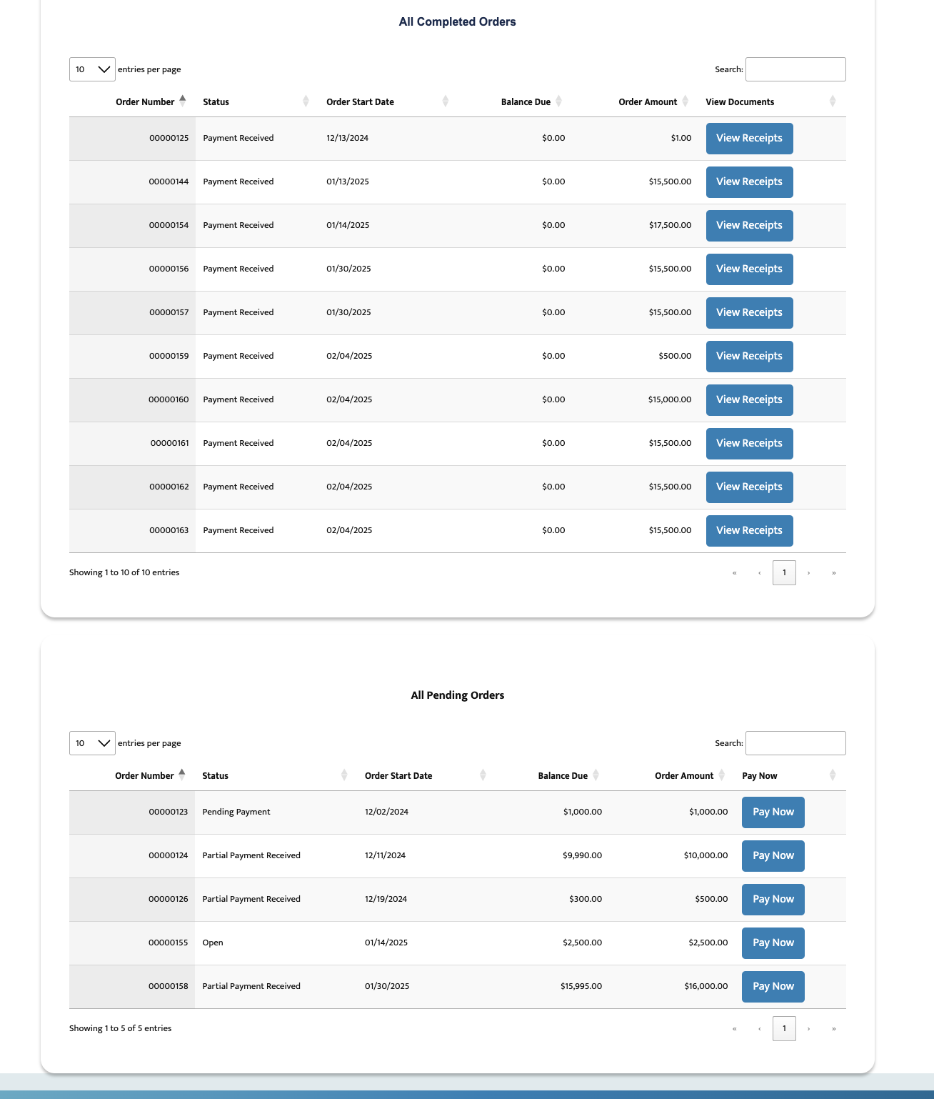 A styled roster table with rounded corners, padding, and a drop shadow