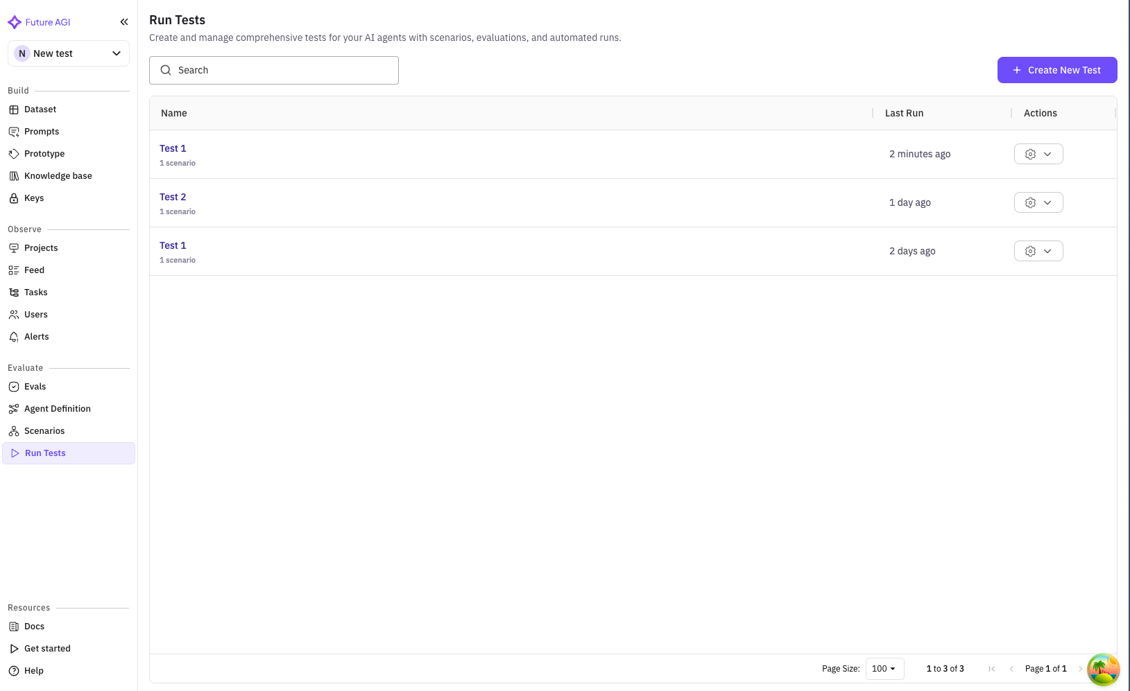 Test List View