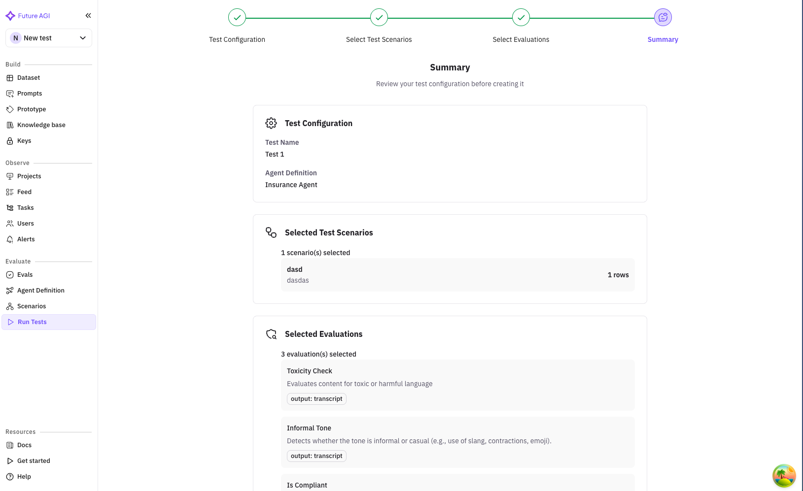 Test Creation Summary