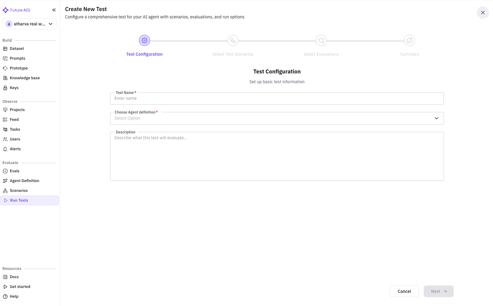 Test Name Field