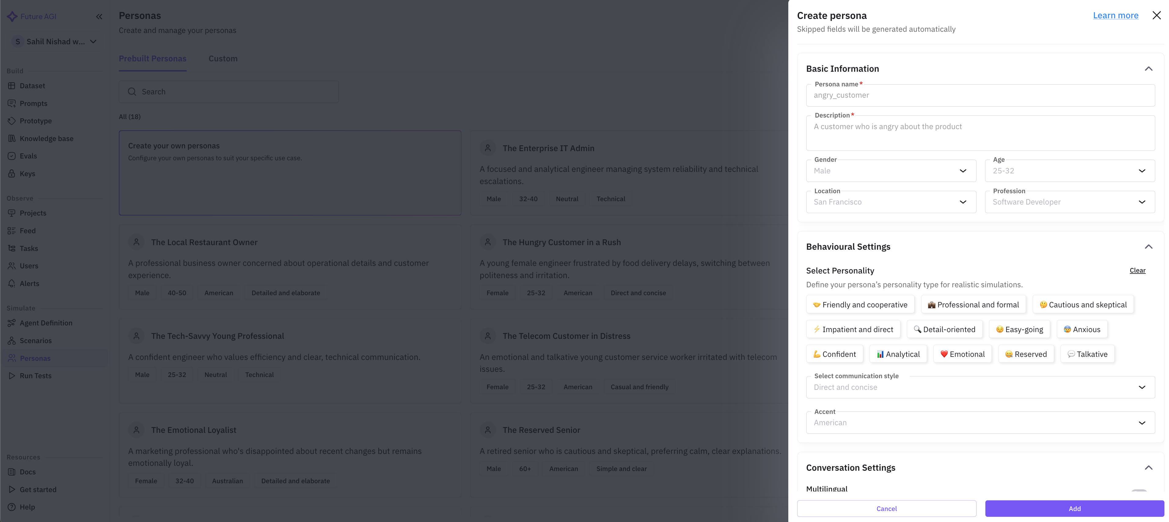 Create Custom Personas