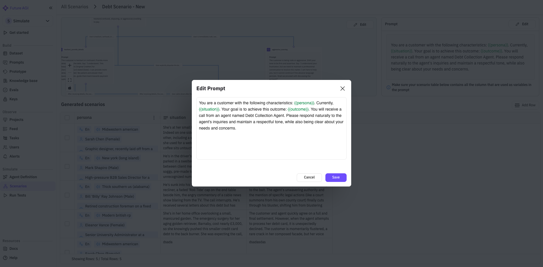 Scenario Prompt Edit