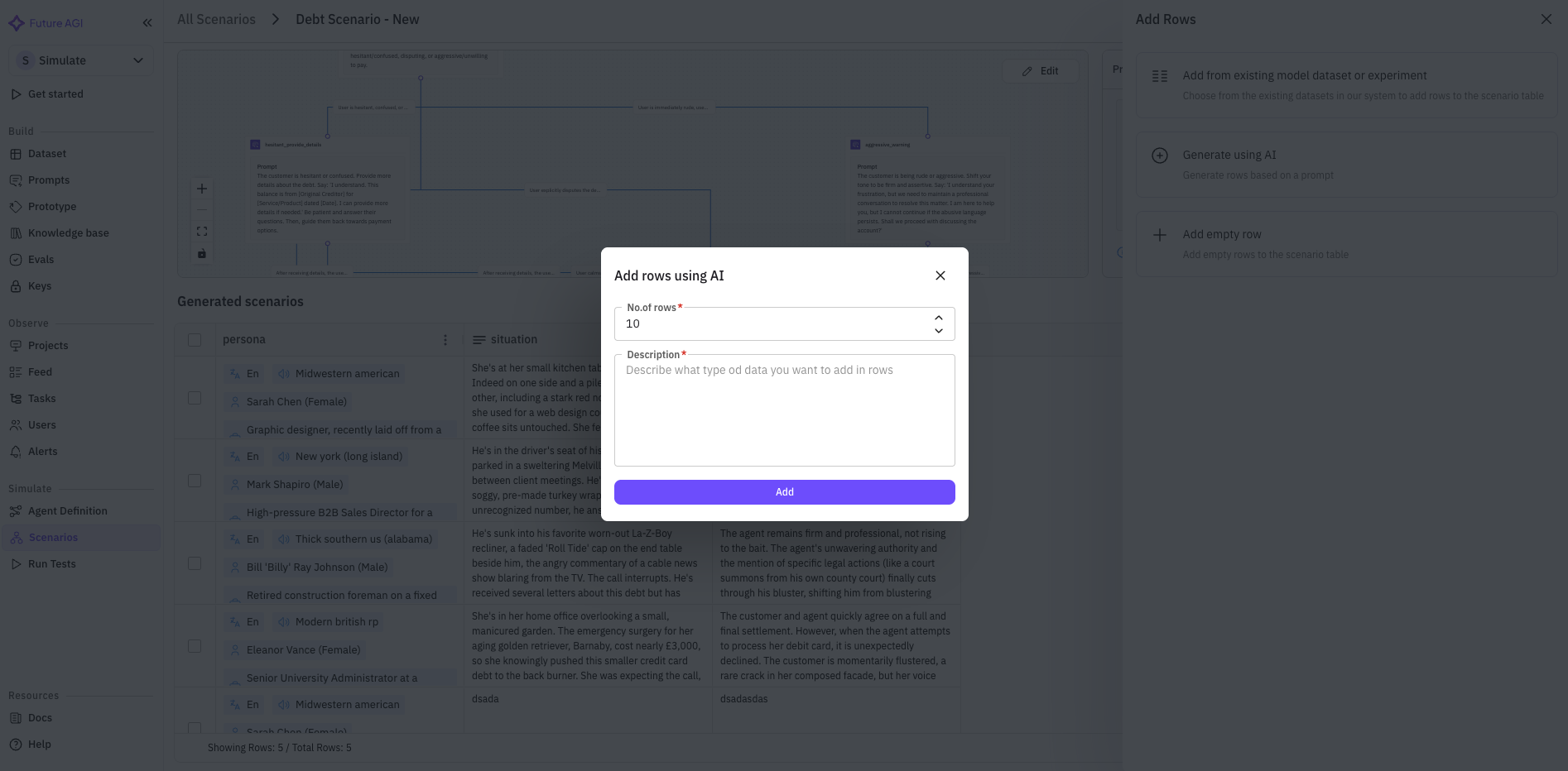 Scenario Add Rows Using AI