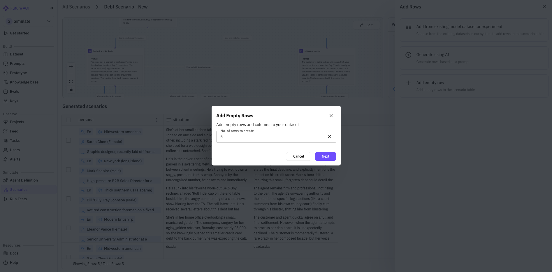 Scenario Add Rows Using AI