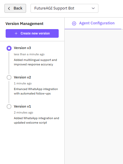 Add Agent Version