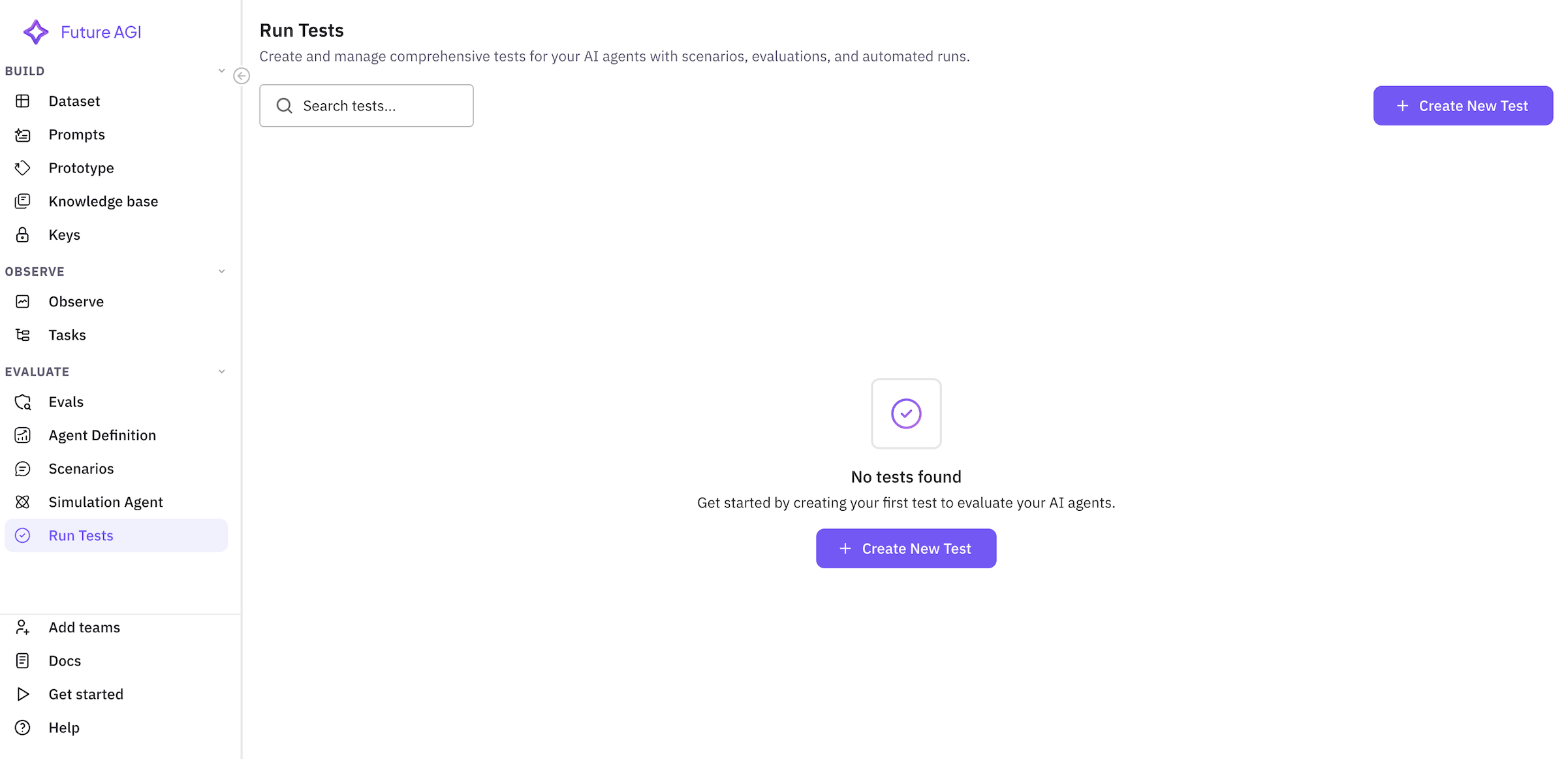 Create Test Button