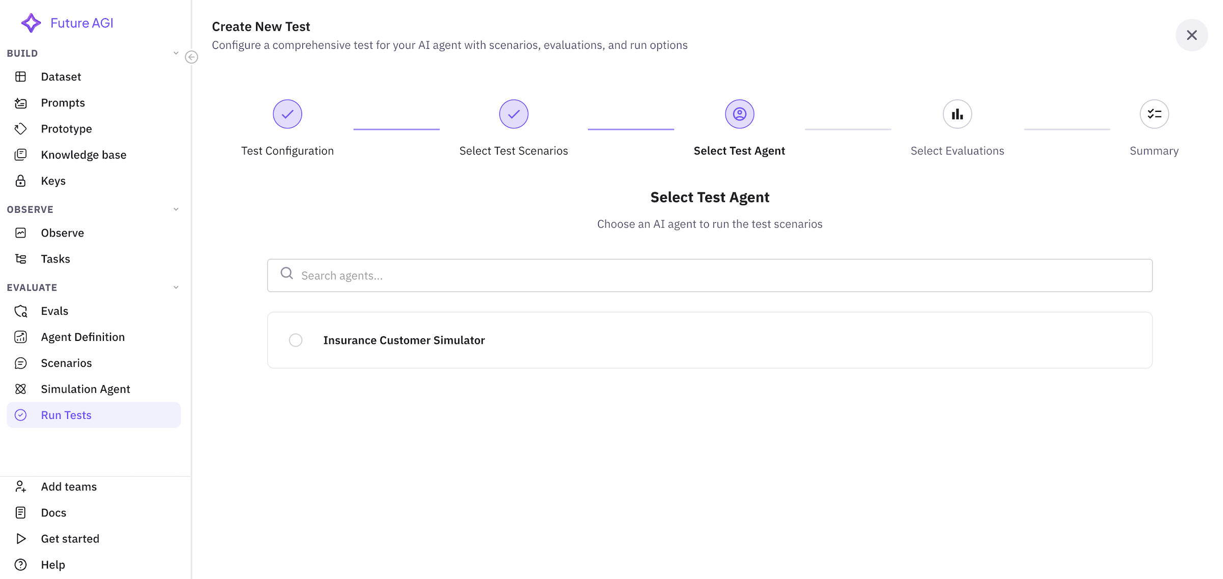 Select Test Agent