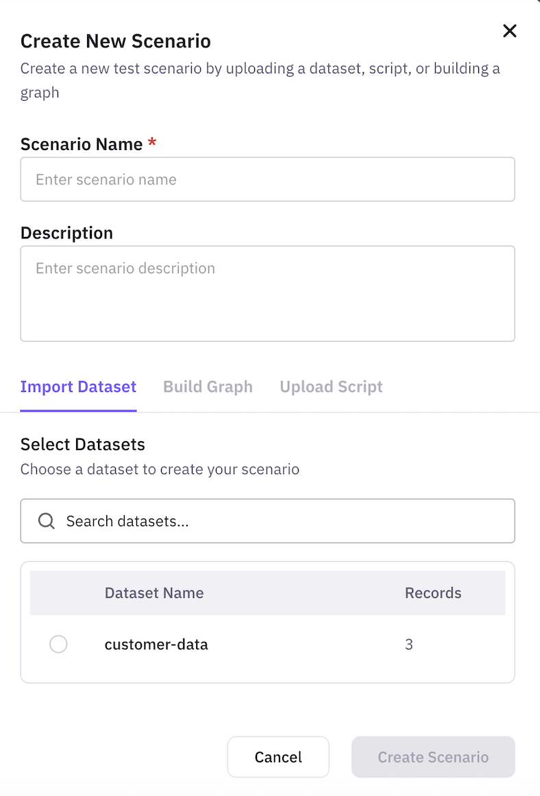 Scenario Type Selection