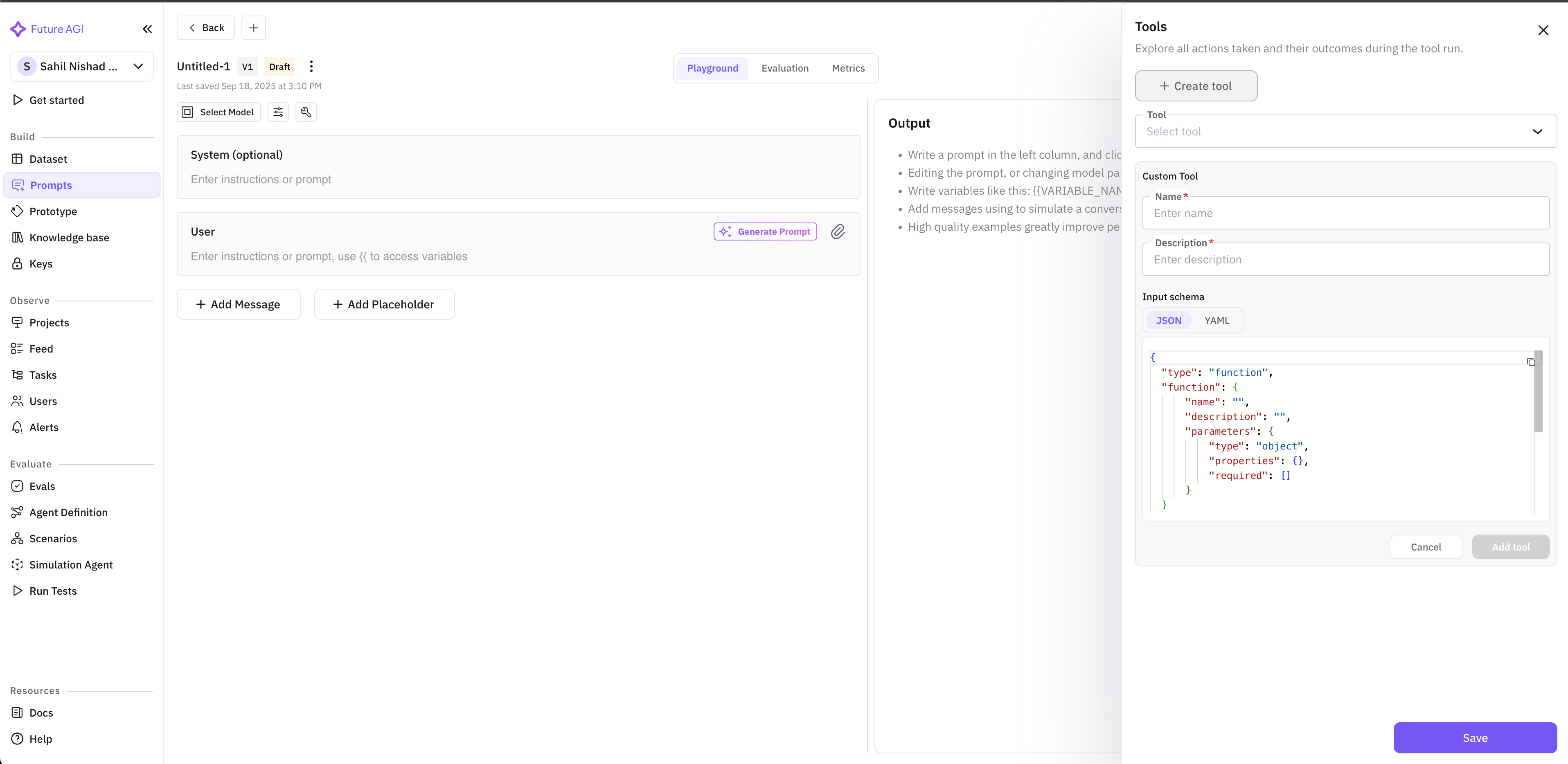 Configure a tool