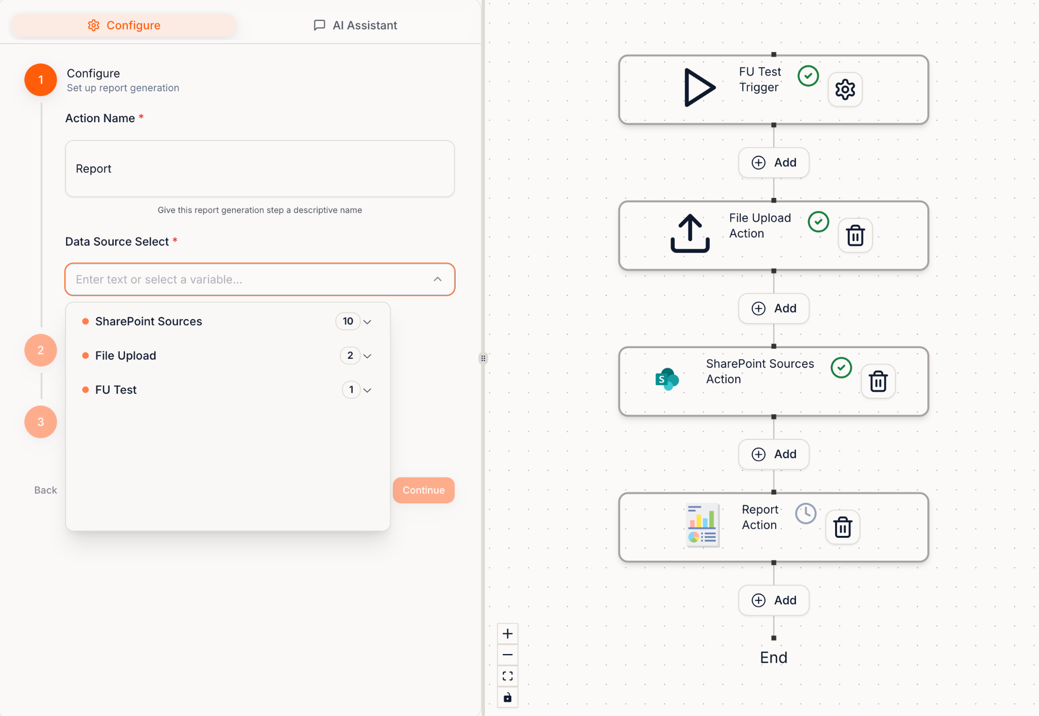 Report Generation configuration