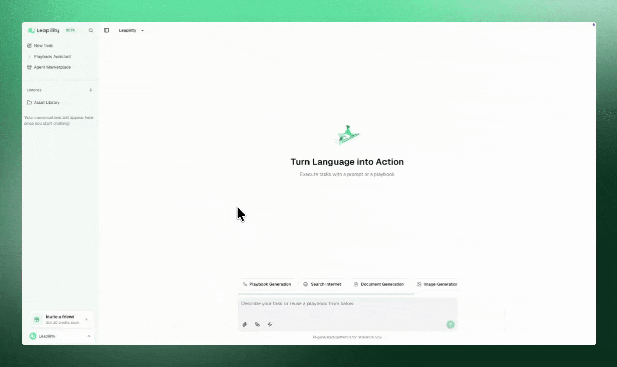 Personal Center - Leapility docs