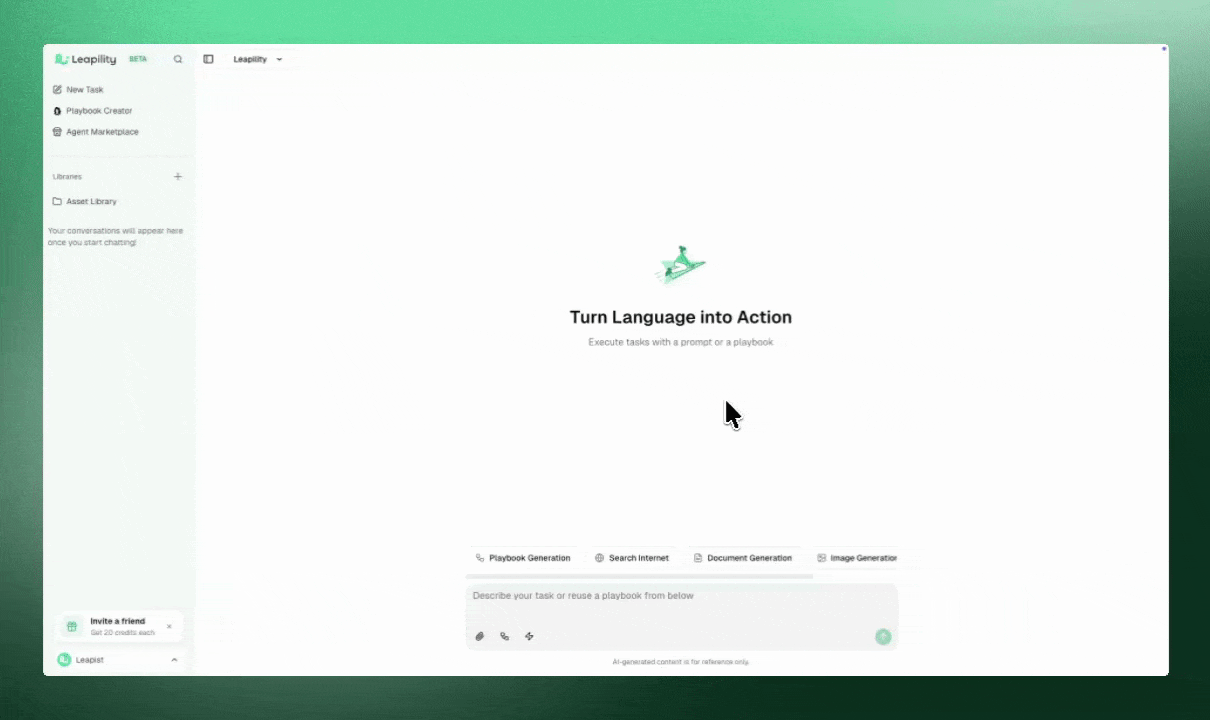 Task - Leapility docs