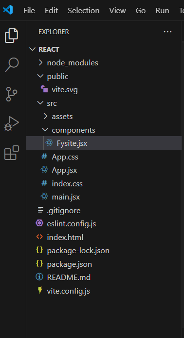 Components folder and file