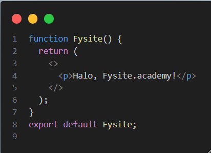 Fysite component with paragraph