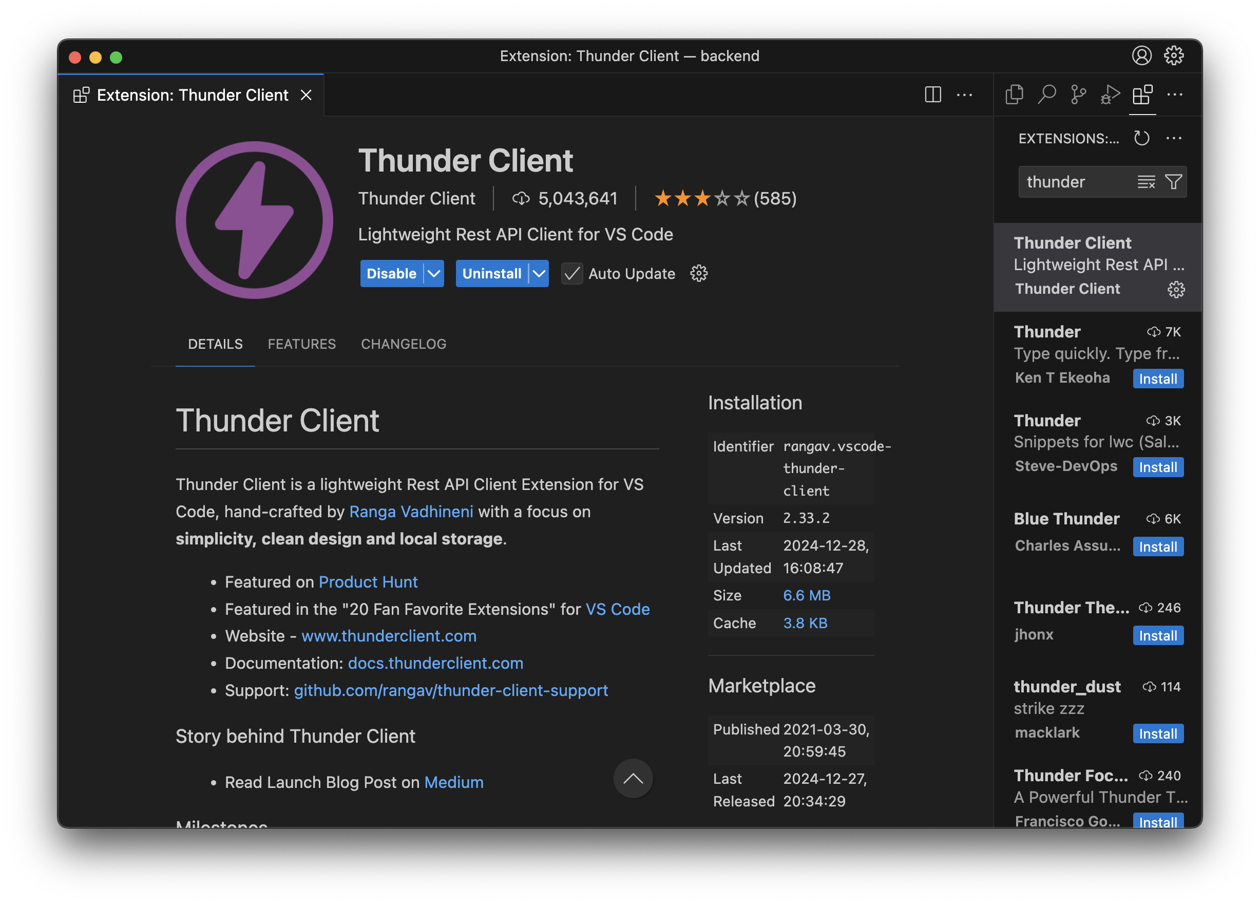 Thunder Client