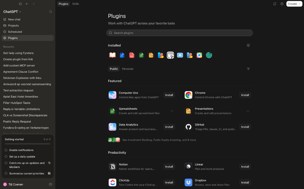 ChatGPT Plugins overzicht