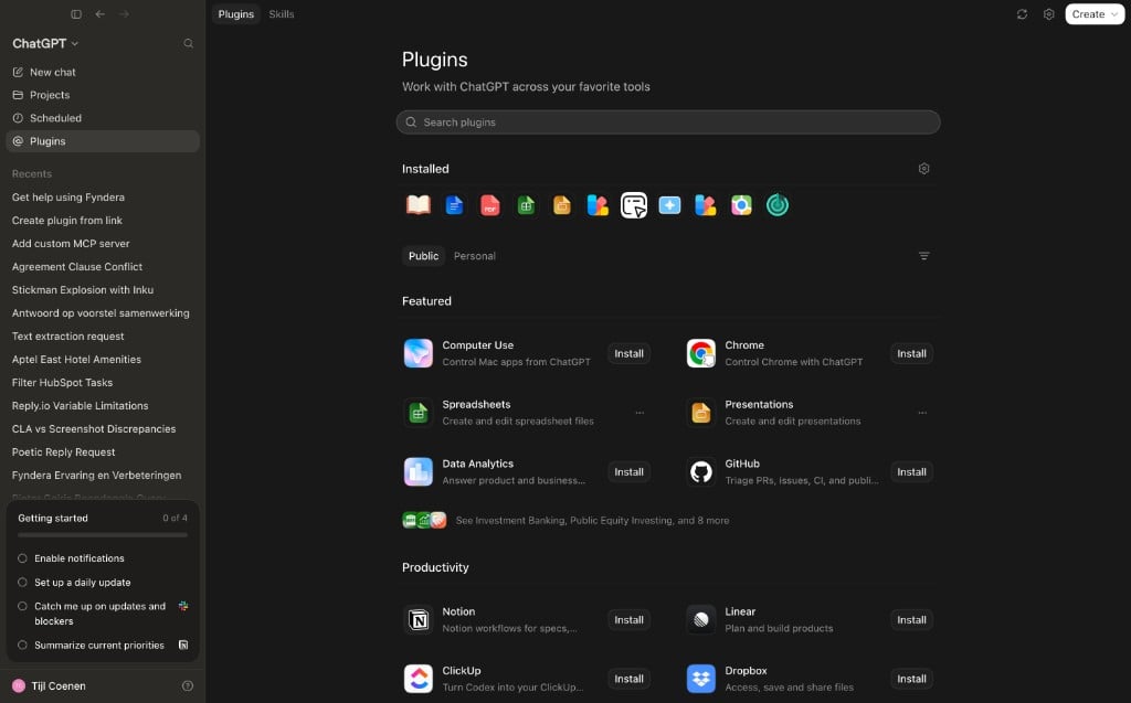 ChatGPT Plugins overzicht