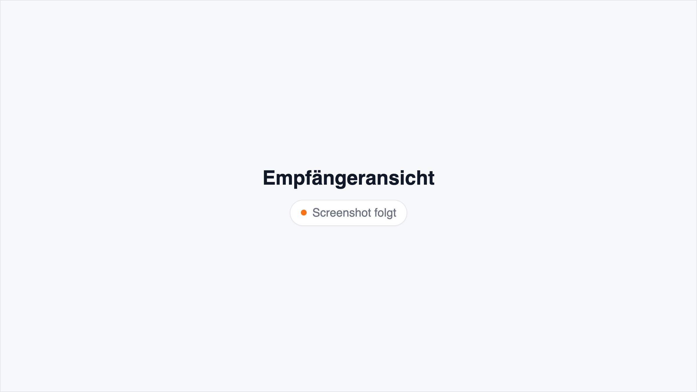 Empfängeransicht mit Angebotsdokument und Zusammenfassung
