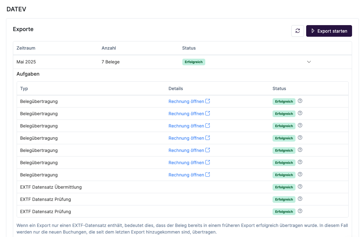 DAETV Export abgeschlossen