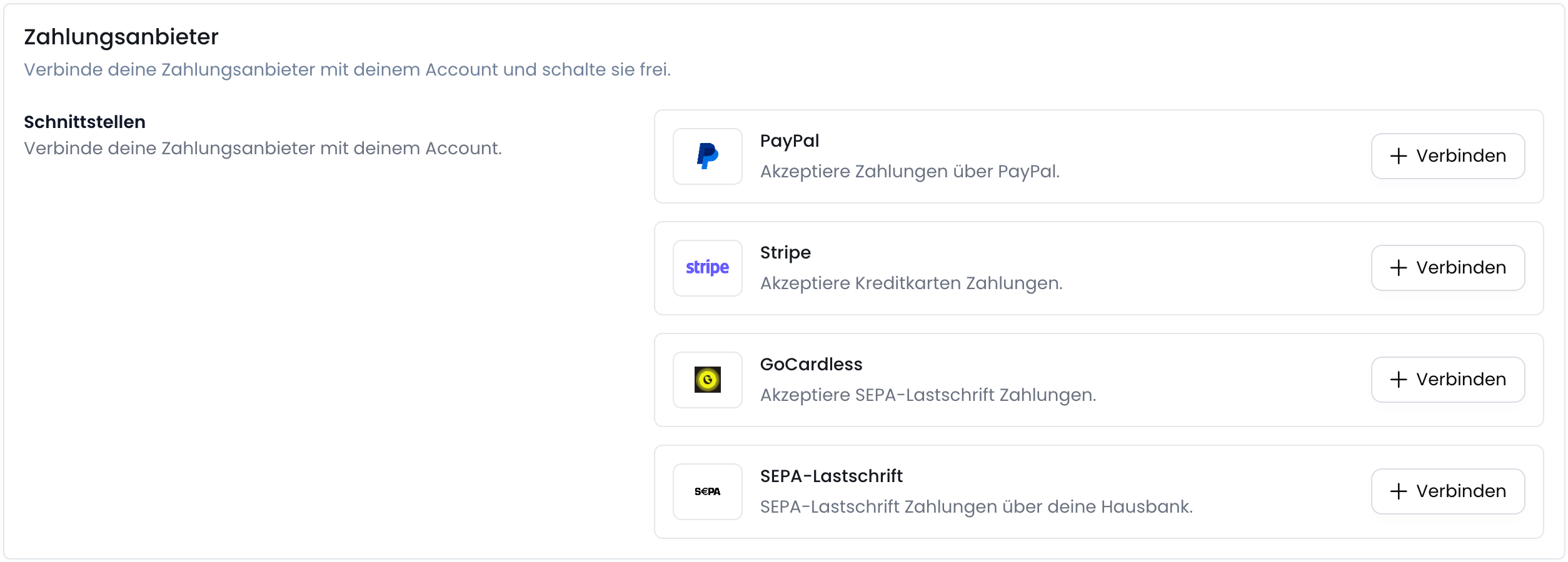GoCardless verbinden