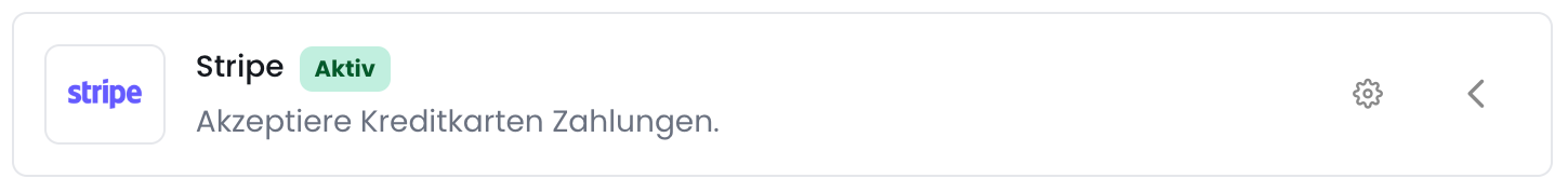 Stripe erfolgreich verbunden