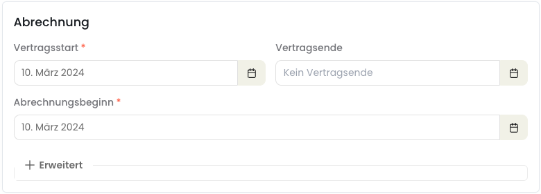 Abrechnungsdetails anpassen
