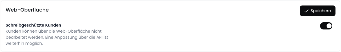 Kunde schreibgeschützt