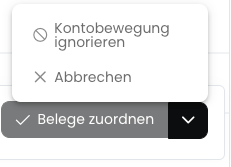 Kontobewegung ignorieren