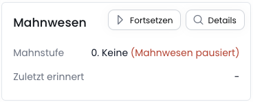 Rechnungsdetails Einstellungen
