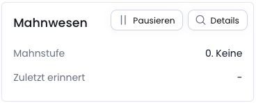 Rechnungsdetails Einstellungen