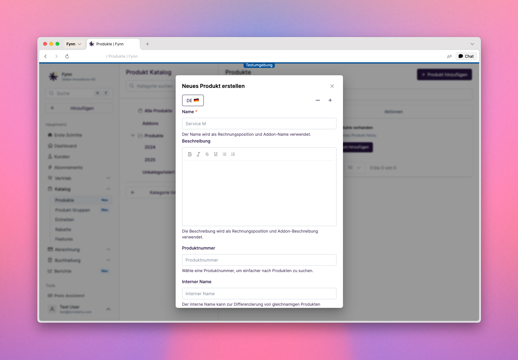 Produkt hinzufĂŒgen