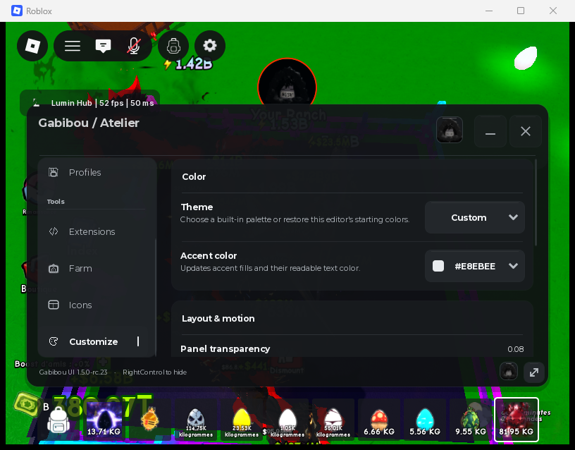 The opt-in appearance editor showing its theme and accent controls