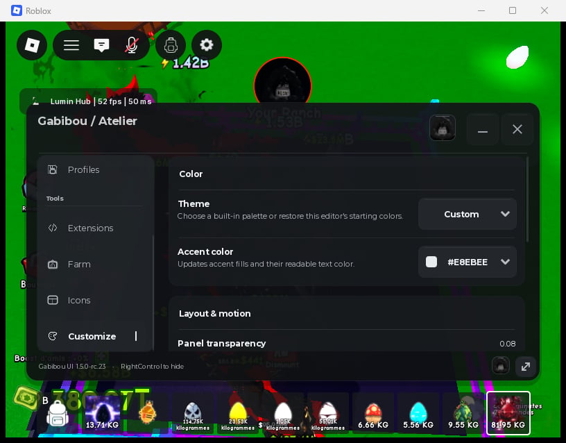 The opt-in appearance editor showing its theme and accent controls