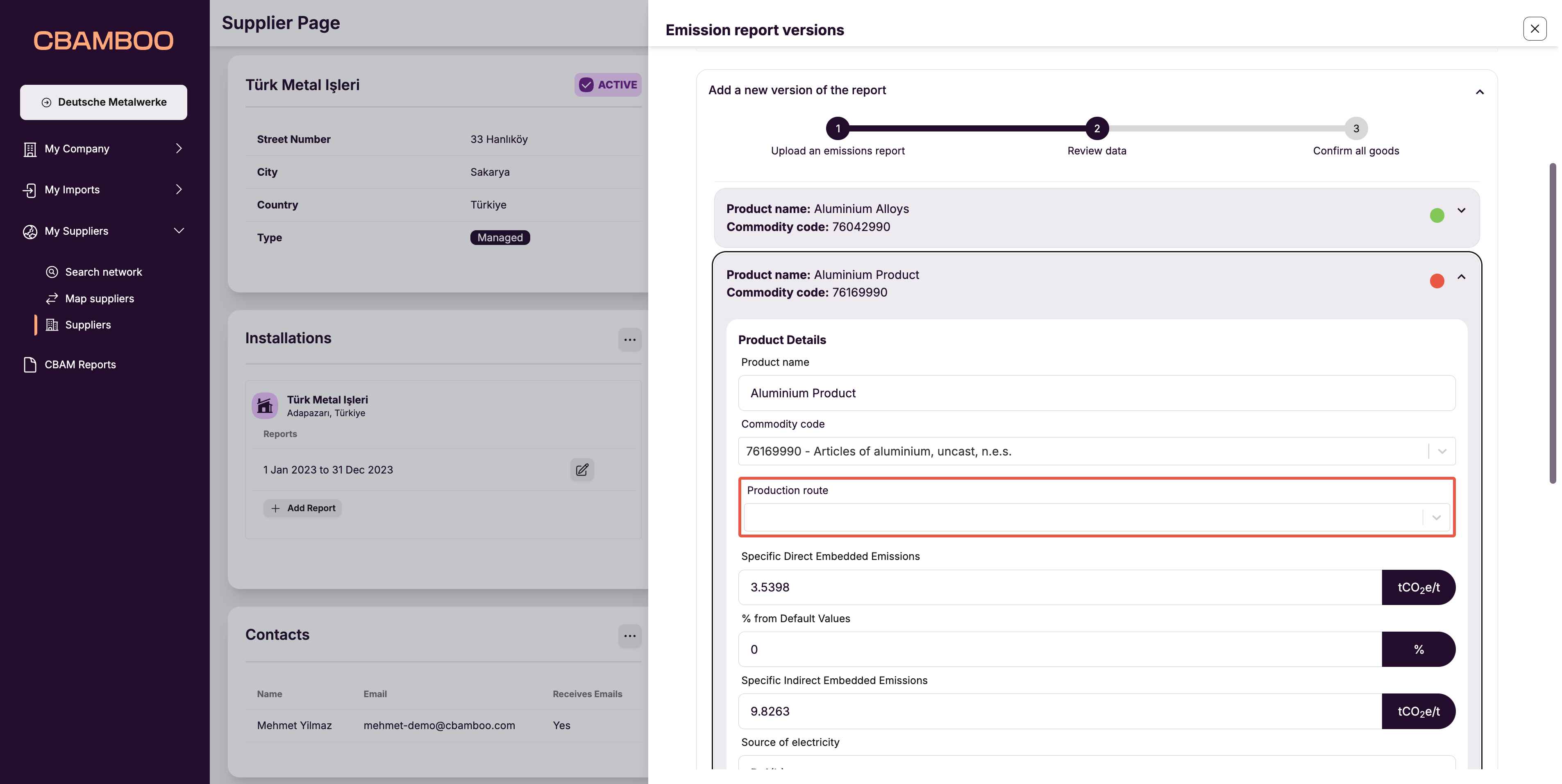 Managed emissions missing data