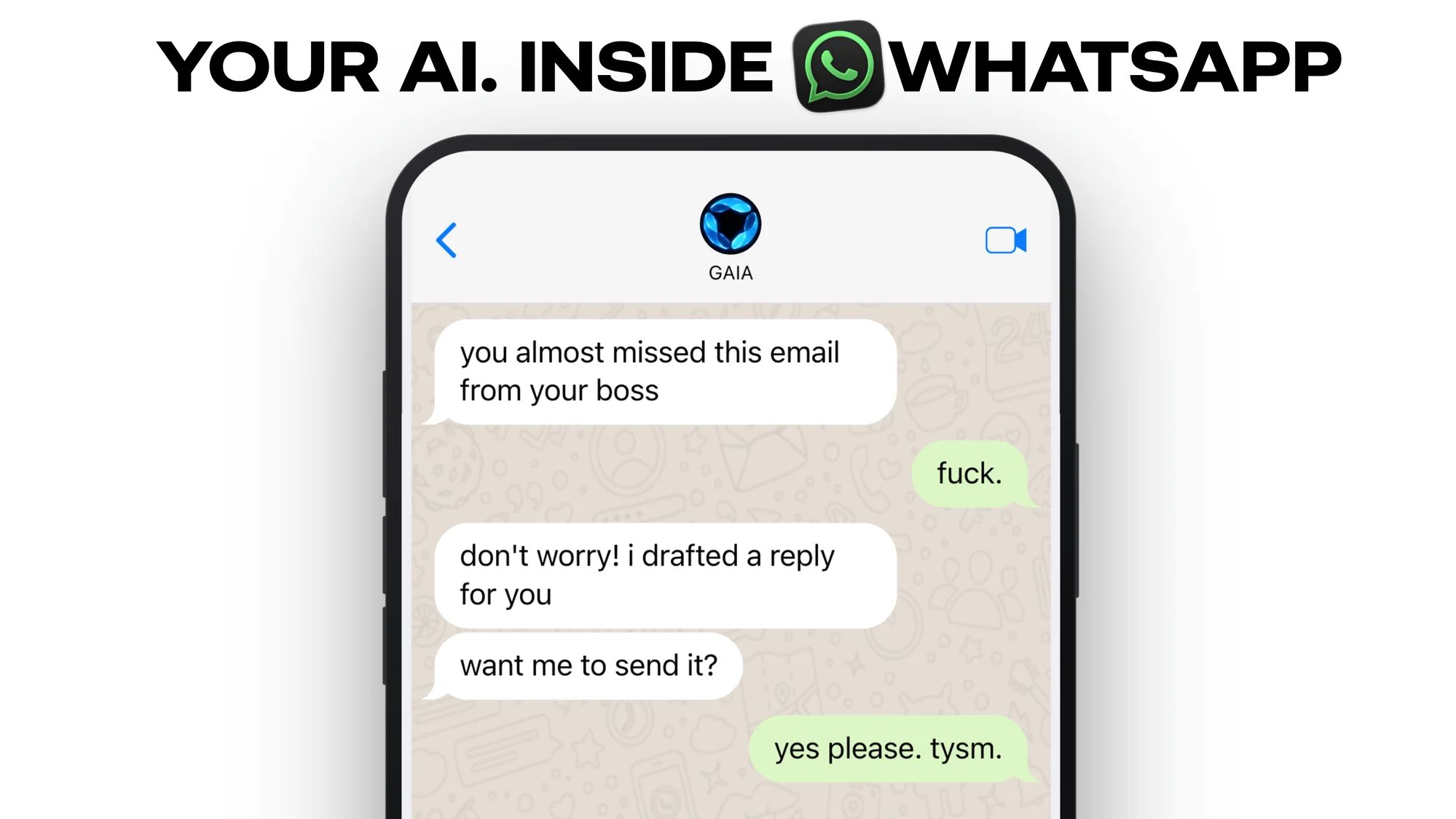 Your AI inside WhatsApp