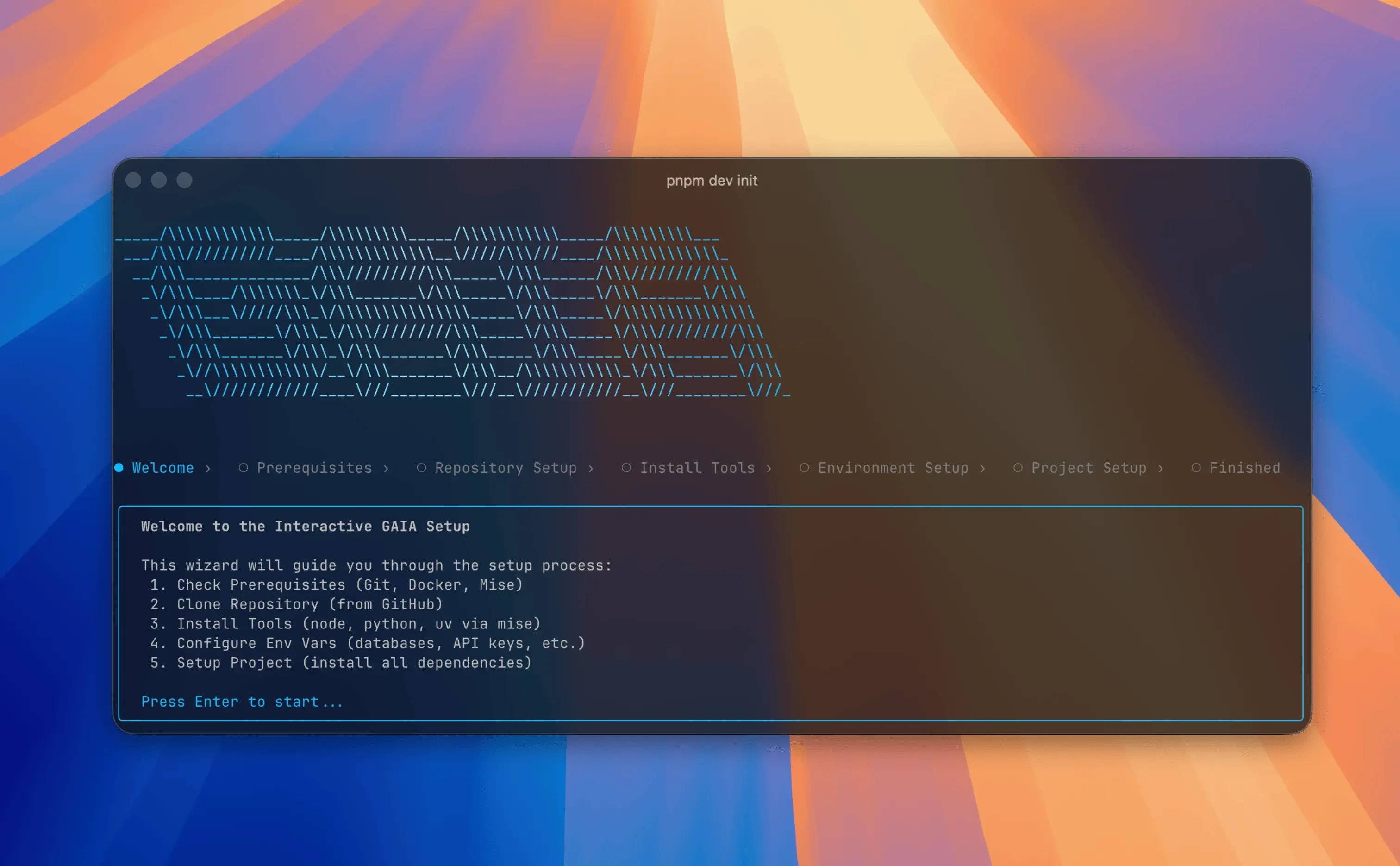 GAIA CLI setup