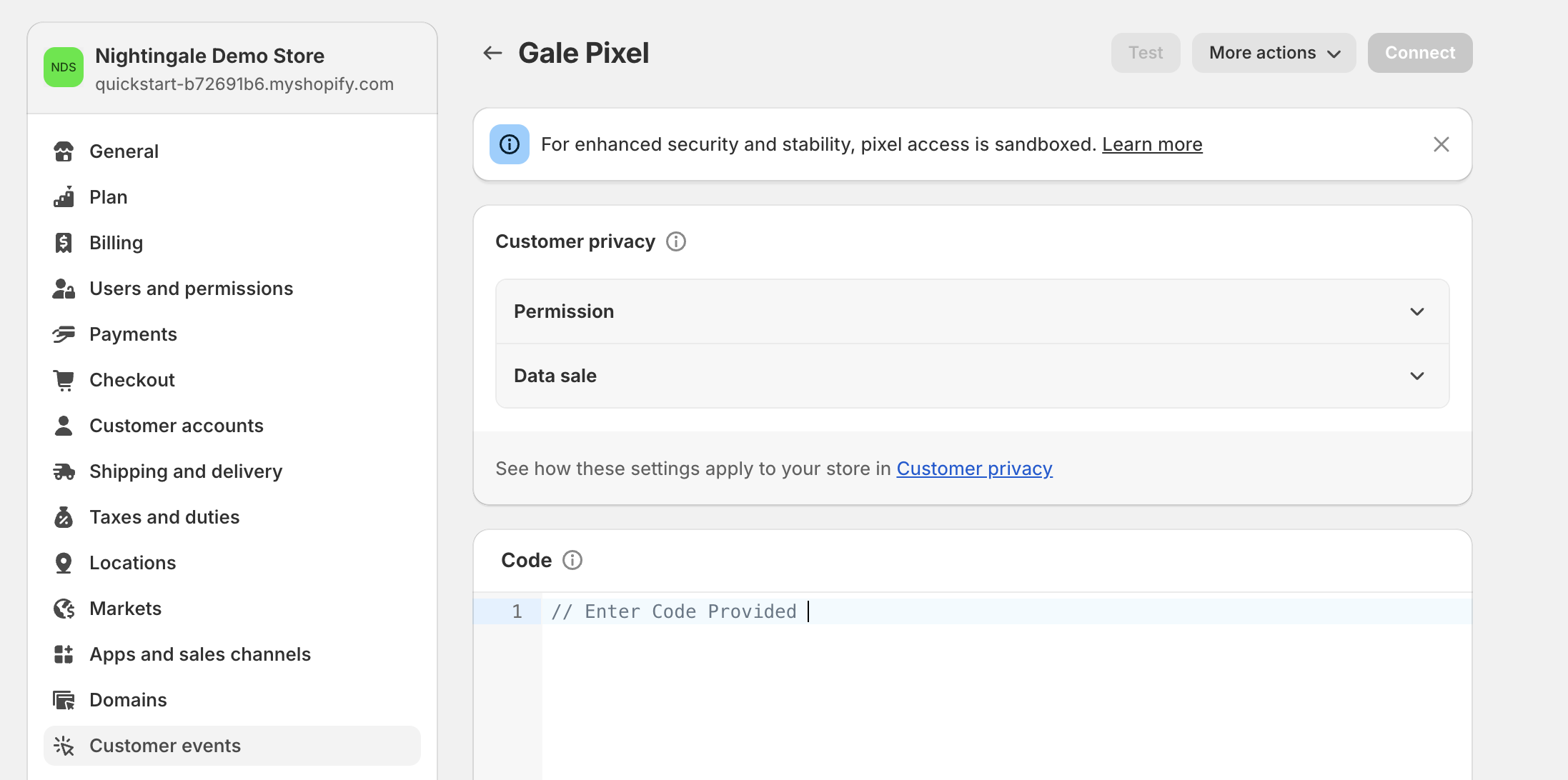 Add Gale Pixel Code