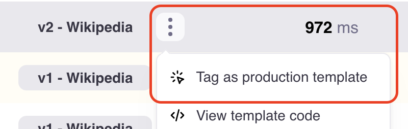 Mark Version as 'Selected'