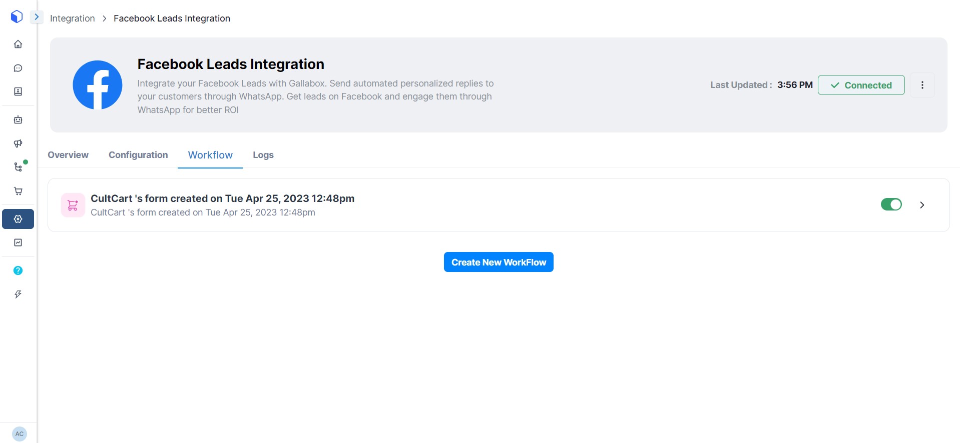 Workflow created