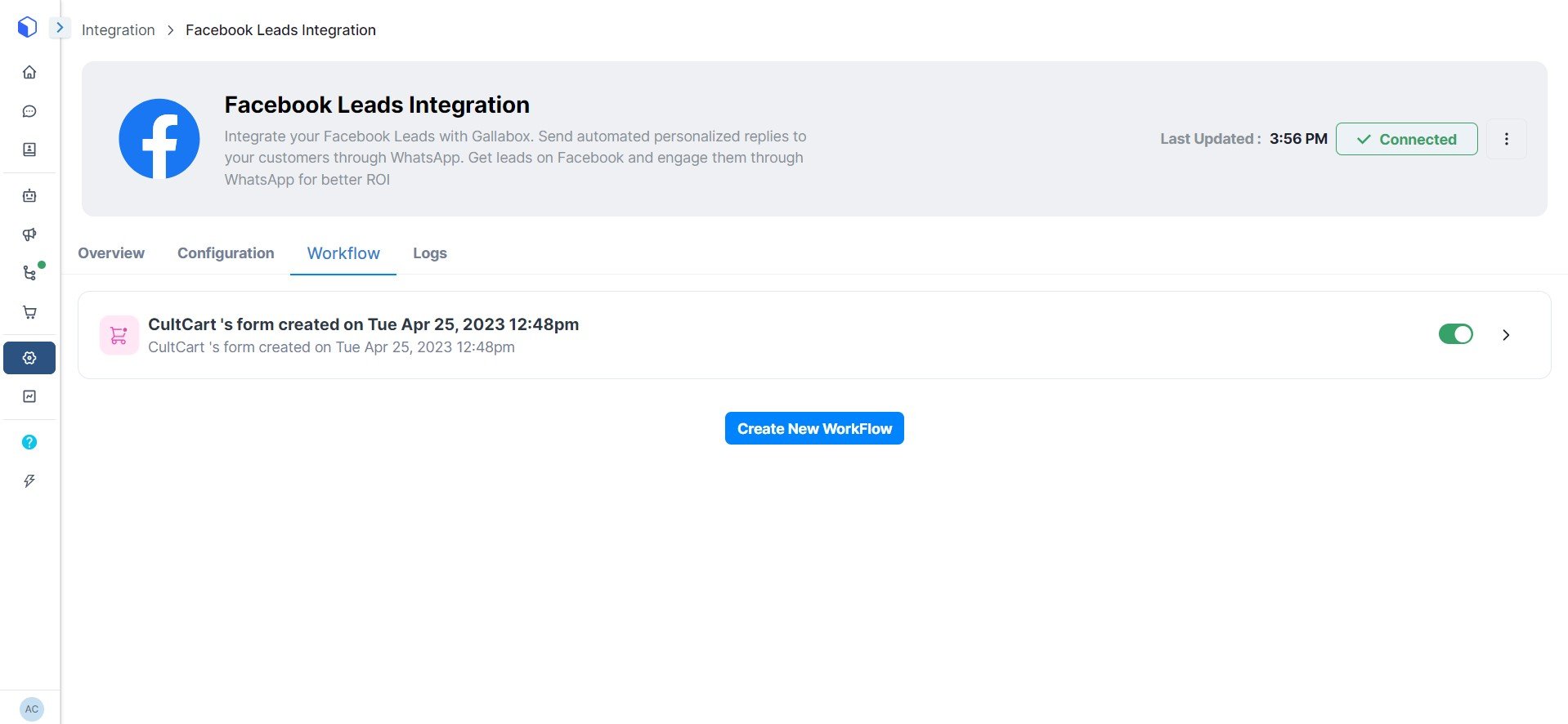 Workflow created