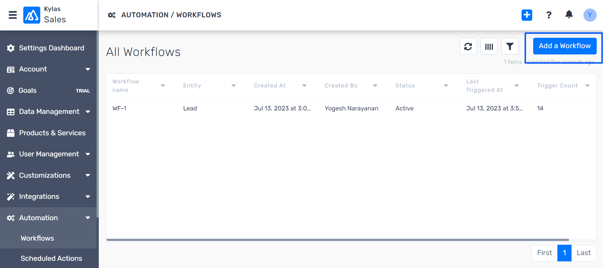 Add a Workflow