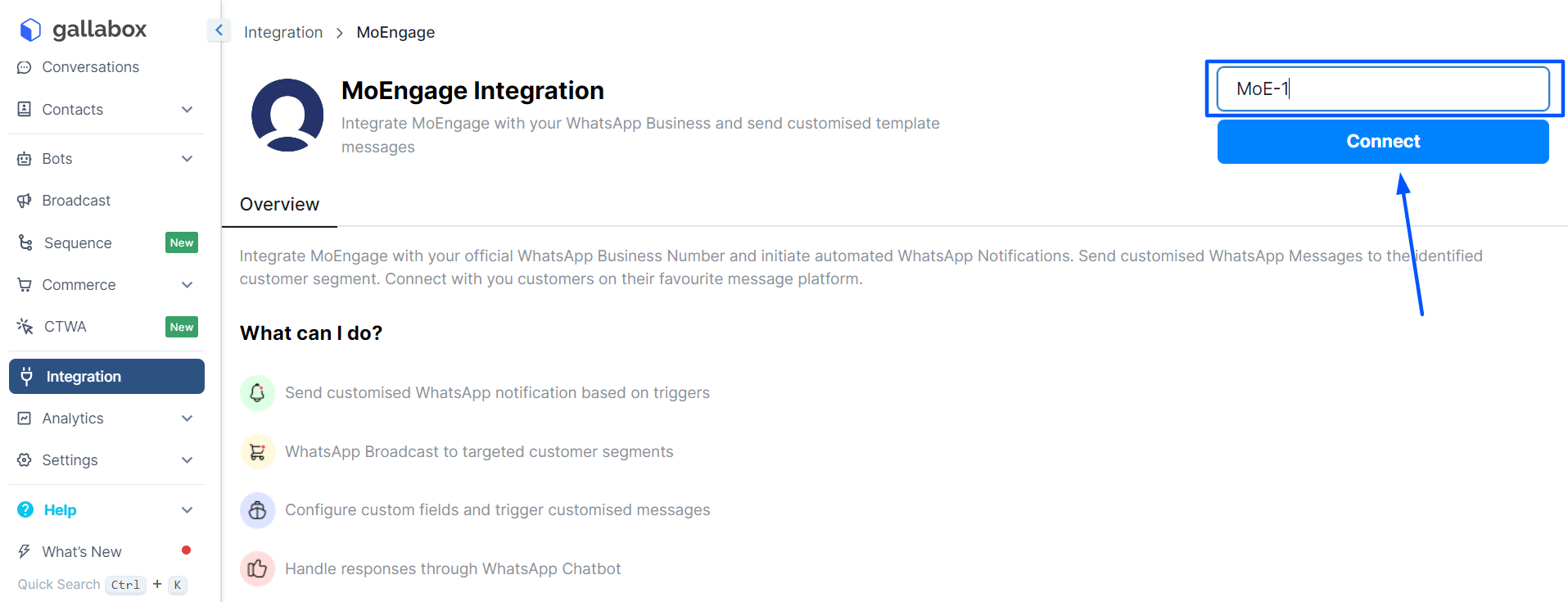 Integration MoEngage