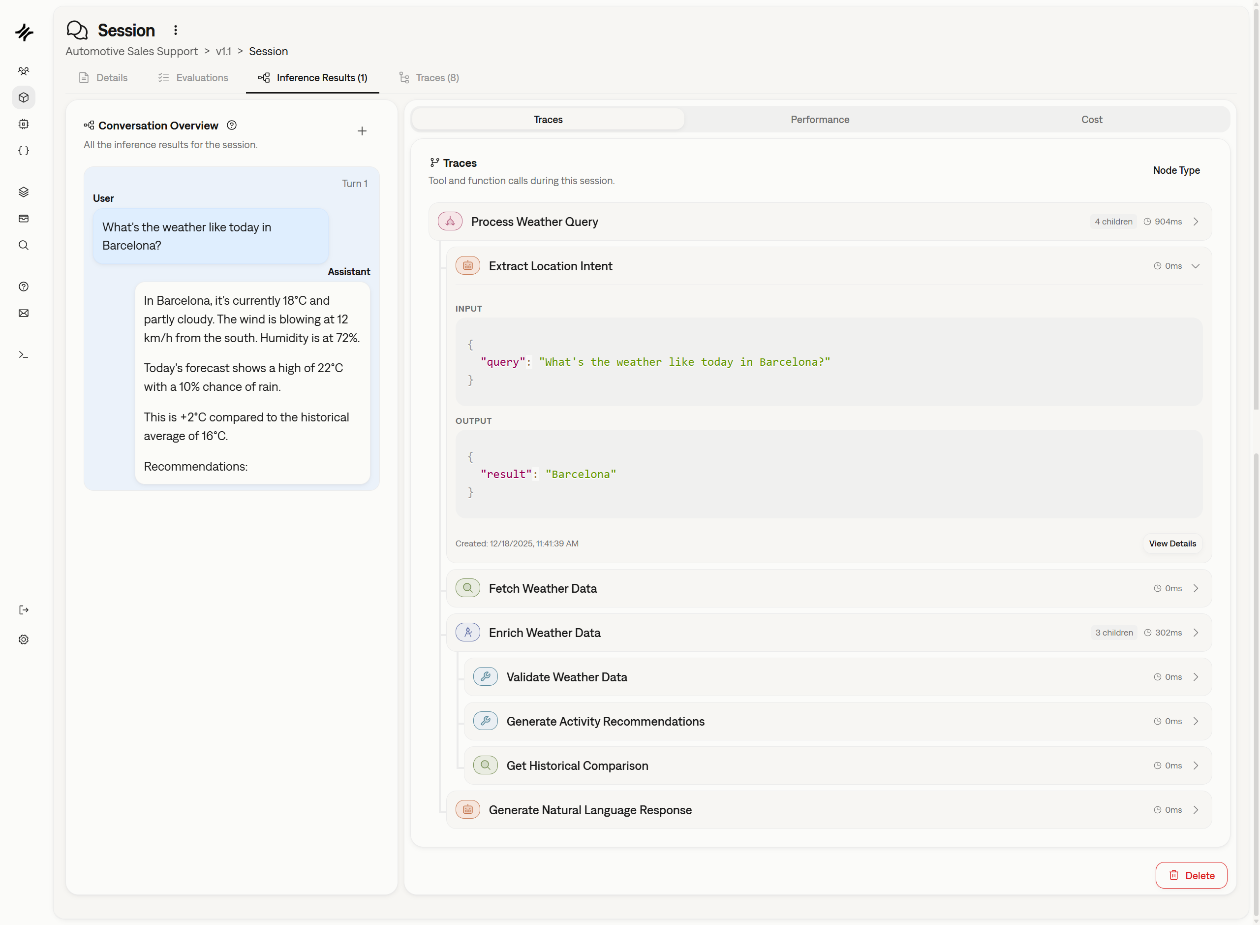 Agent Tracing Visualization