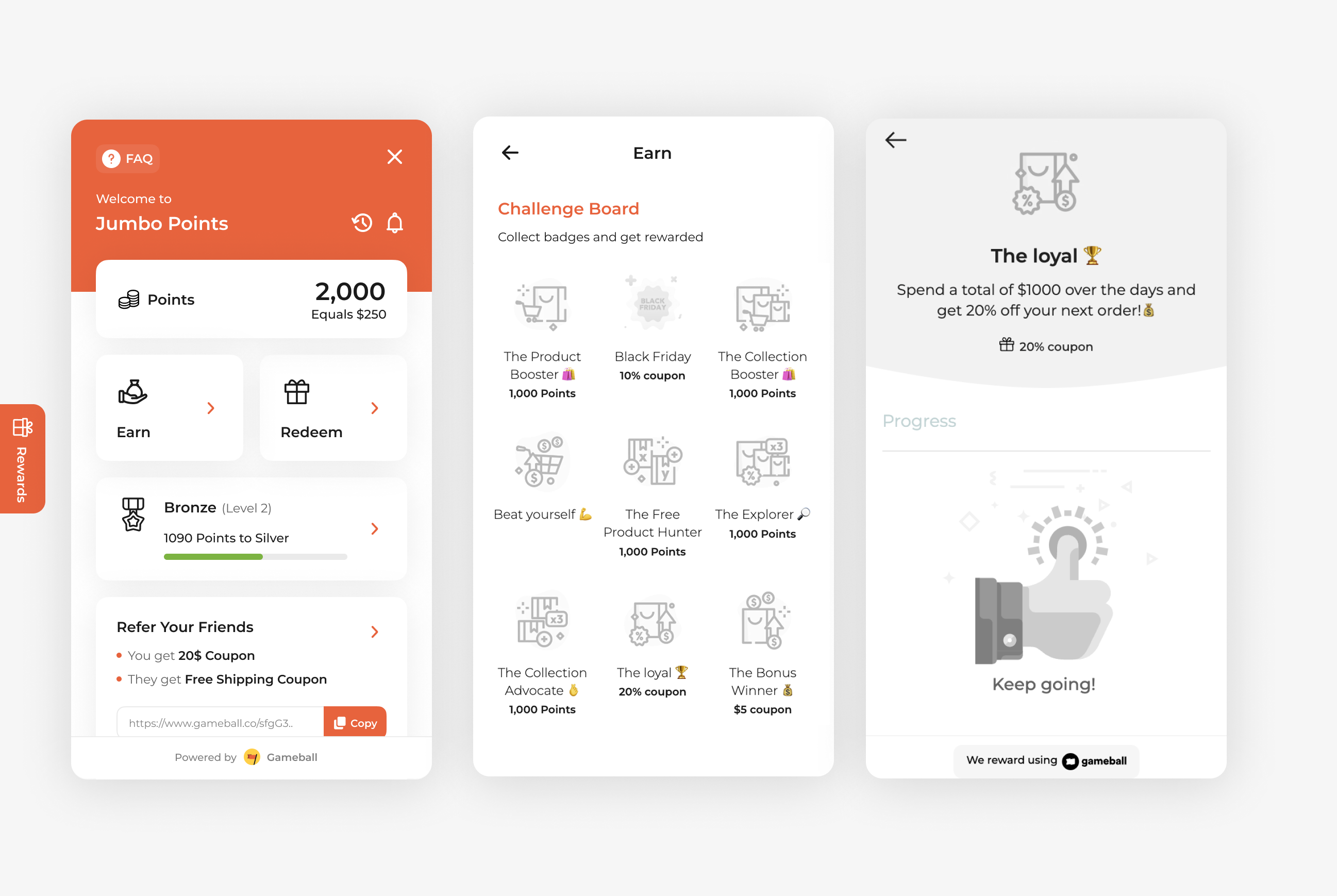 Get 20% coupon after spending $1000 campaign widget