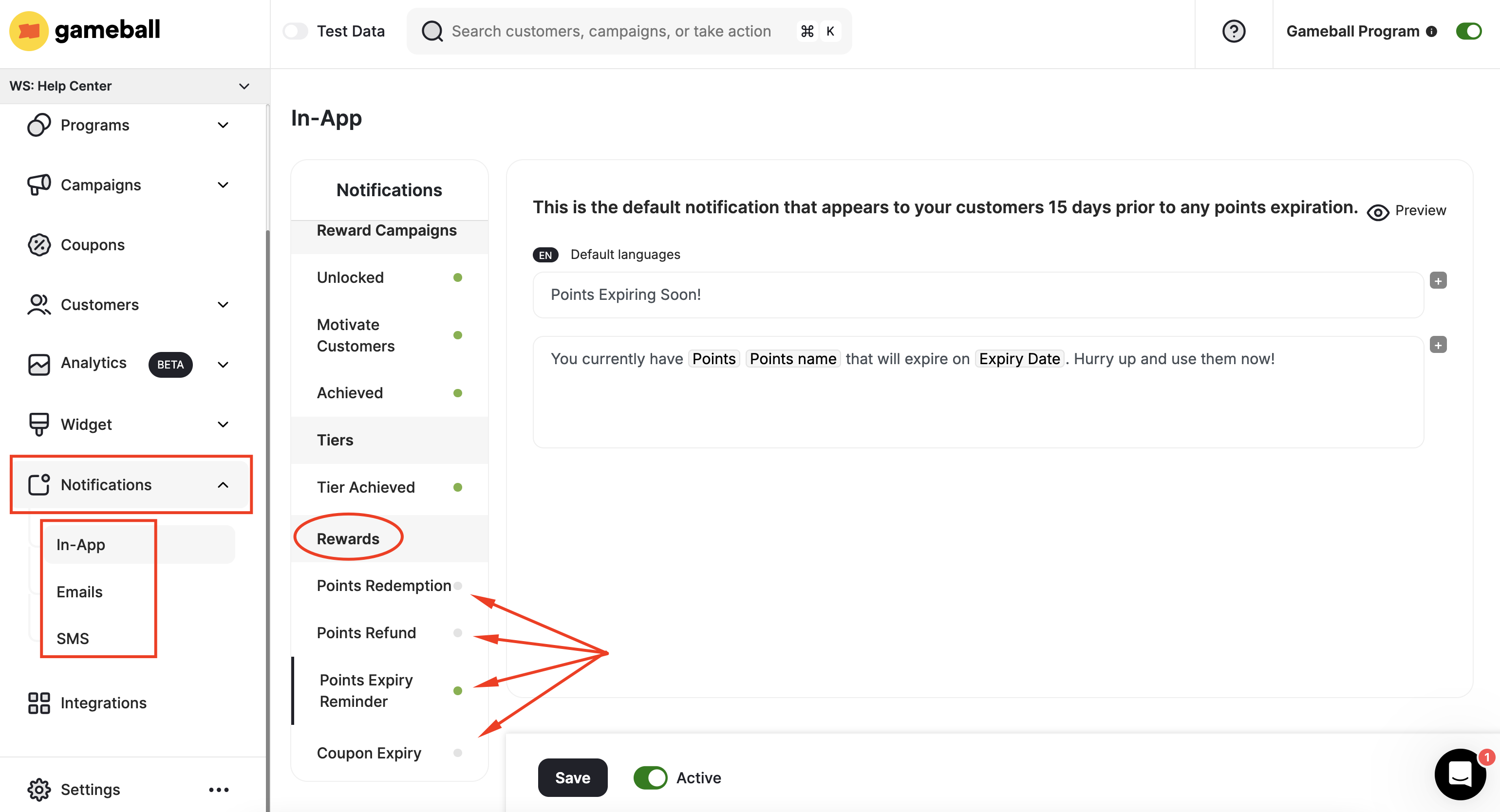 Transactional rewards navigation