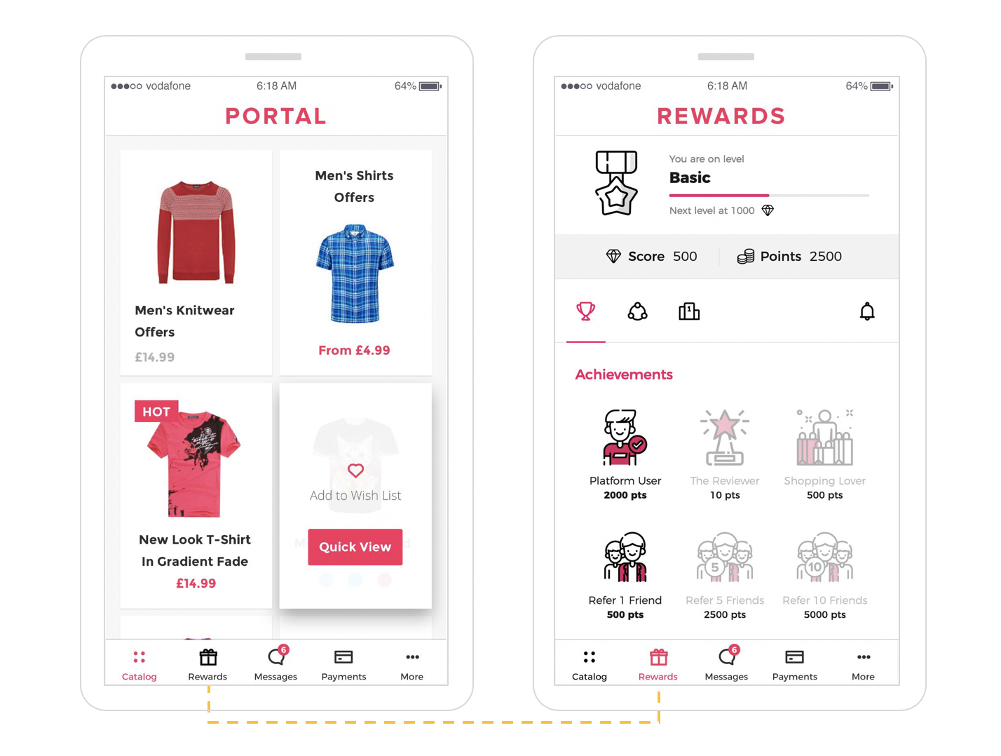 Mobile widget as tab