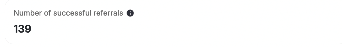 Successful referrals