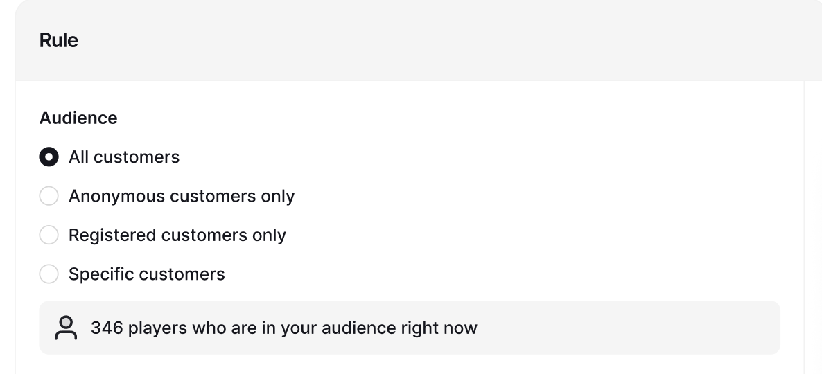 Choose audience