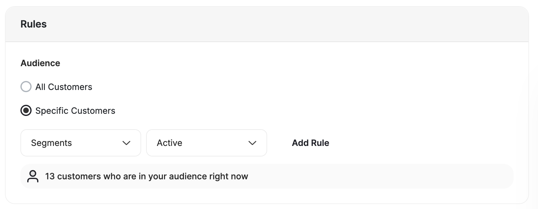 Choose audience